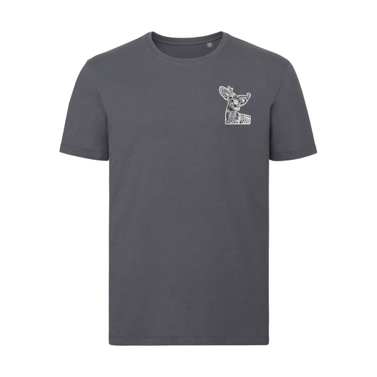 Malones Irish Whiskey Black T Shirt (Small stag, big logo)